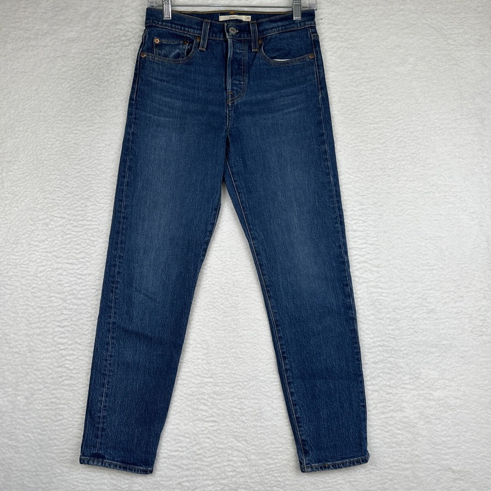 Levi's Wedgie Premium Big E Denim Blue Jeans Women's Sz 25 (28x28)